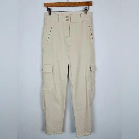 Aritzia Wilfred Free Modern Cargo Pant Gd Birch Light Tan 2 - Picture 4 of 14